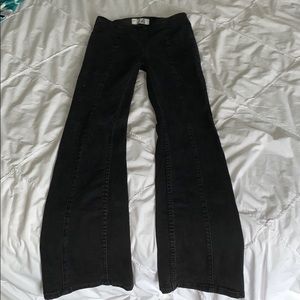 Free people high rise black flared jeans